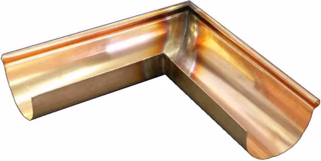 Coppa Gutta Copper Half Round Gutter External Corner, 135 Degree, 125mm