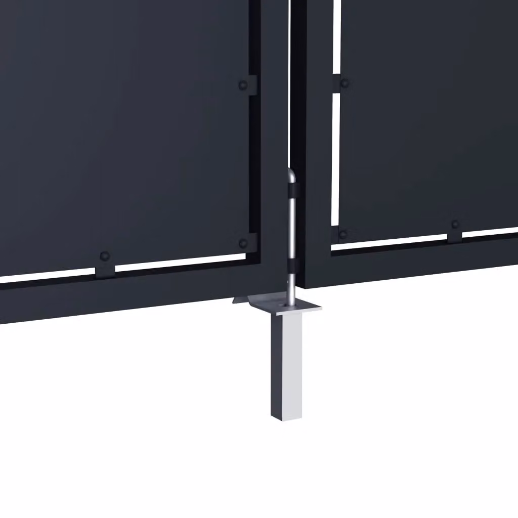Berkfield Home Anthracite Steel Swing Garden Gate W: 300 cm, H: 150 cm – 3