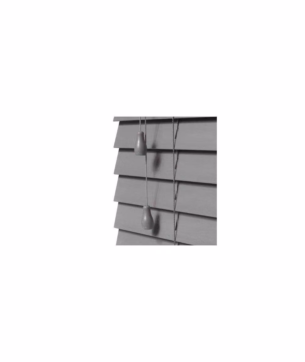 New Edge Blinds Grey Grained Faux Wood Venetian Blind with 50mm Slats, W: 145 cm, H: 150 cm – 3
