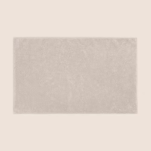 Misona Organic Cotton Luxury Reversible Bath Mat in Grey, W: 80 cm, D: 50 cm – 1