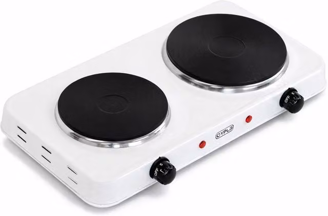 Oypla Double Electric Kitchen Hot Plate in White – 1