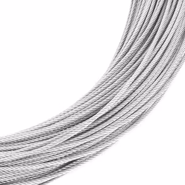 Sola 6 mm Galvanised Steel Wire Rope, Silver, 5 m