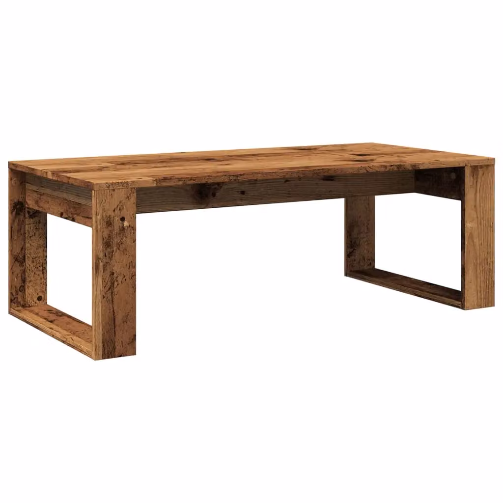 Berkfield Home Modern Rectangular Coffee Table in Brown, W/D/H: 102 x 50 x 35 cm – 4