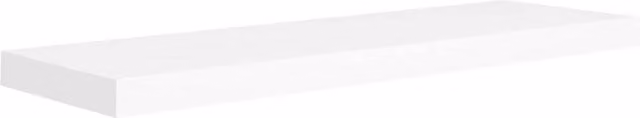 Berkfield Home White Floating Wall Shelf, W: 80 cm, D: 23.5 cm, H: 3.8 cm – 1