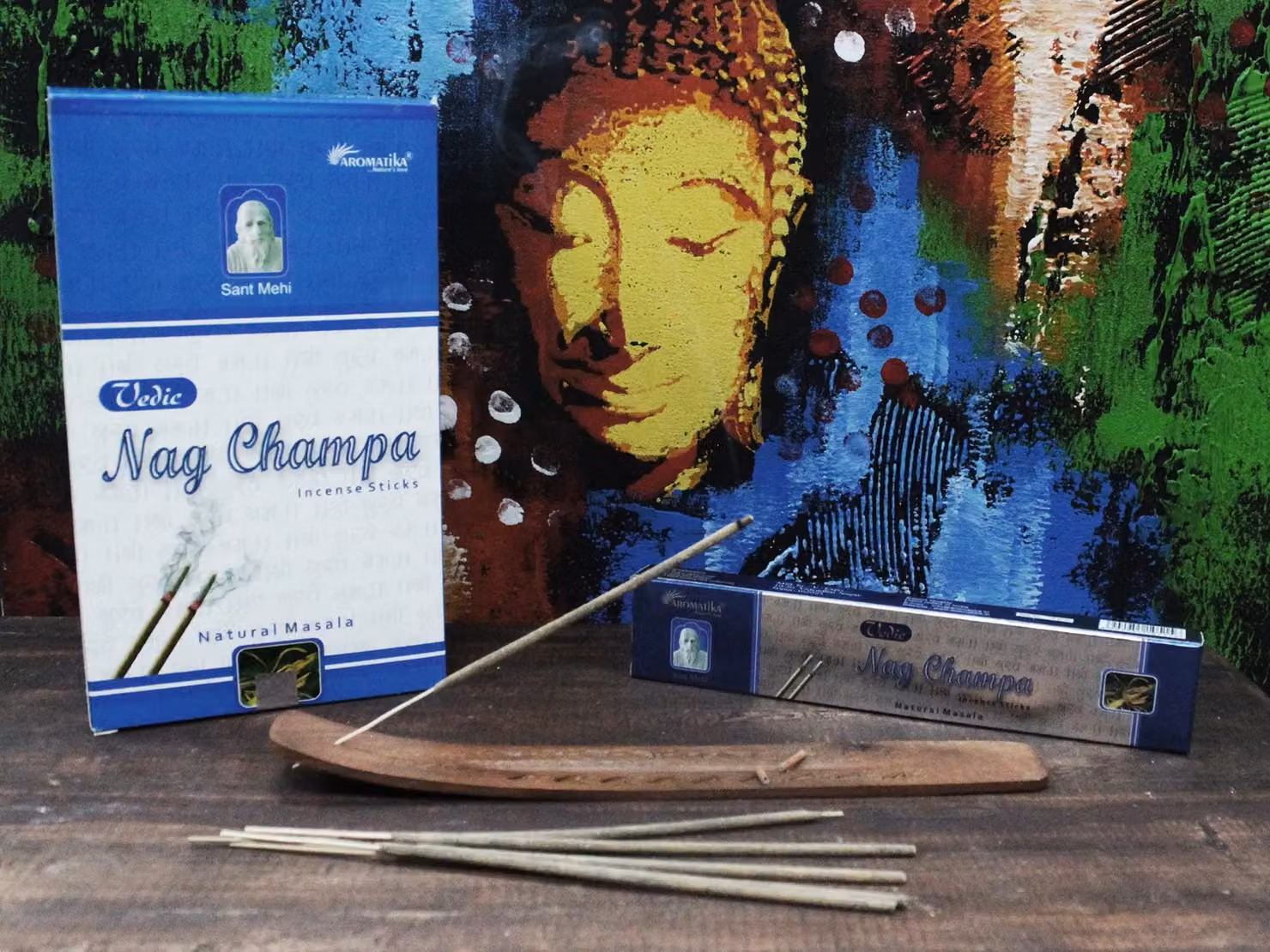 Aromatika Nag Champa Vedic Incense Sticks in Blue – 2