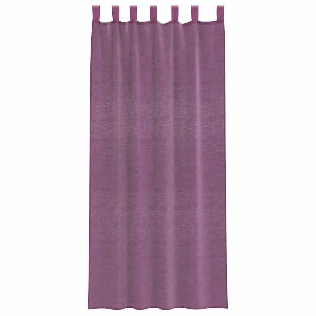 Berkfield Home Purple Voile Fabric Curtains with Rod Pockets, 2 Pack, W: 140 cm, H: 225 cm – 4