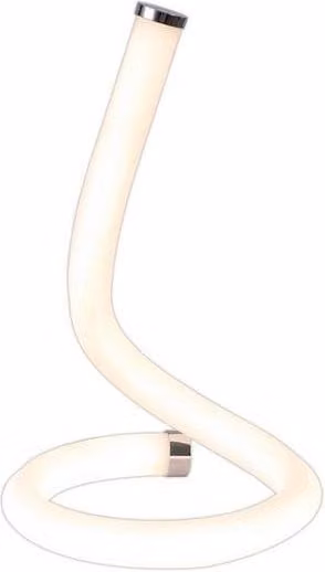 Netlighting Nur LED Table Lamp, Chrome and Grey, 12W, 900lm, 3000K Warm White, IP20