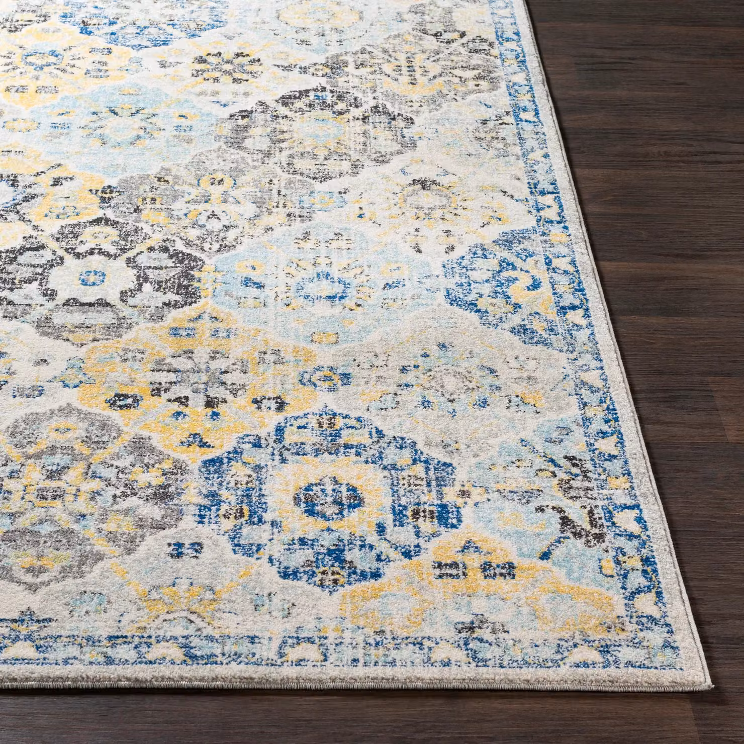 Livabliss Harput Vintage Boho Rug in Orange, Beige, Blue and Grey, W: 160 cm, D: 220 cm – 3