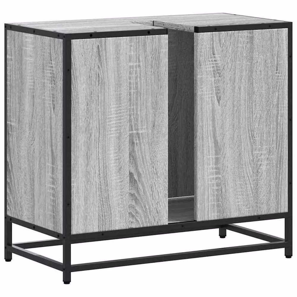 Berkfield Home Grey Sonoma Bathroom Sink Cabinet W/D/H: 65 x 33 x 60 cm – 5