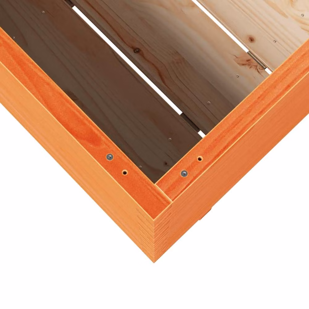 Berkfield Home Beautiful Garden Planter in Brown Solid Wood, W: 90 cm, D: 40 cm, H: 72.5 cm – 2