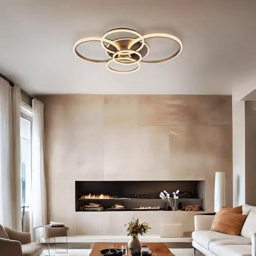 Globo Lighting LED Ring Ceiling Light in Anthracite and Transparent Acrylic – 2
