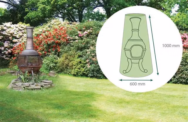 St Helens Home & Garden Water Resistant Chiminea Cover, Green, W/D/H: 100 x 60 x 60 cm – 1