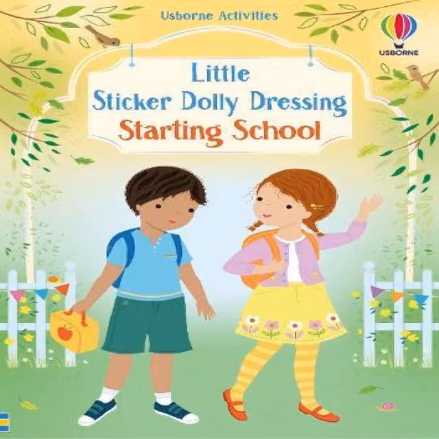 Fiona Watt Little Sticker Dolly Dressing Starting School Paperback Book by Usborne Publishing Ltd, Multicolour