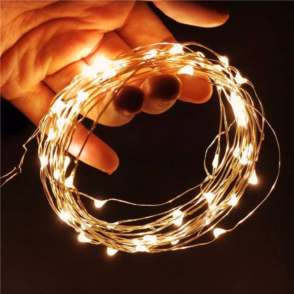 SPETLEK Warm White Solar Powered LED Copper Wire Fairy String Lights – 3