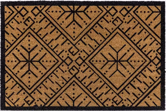 Perch & Parrow Black and Natural Coir Doormat