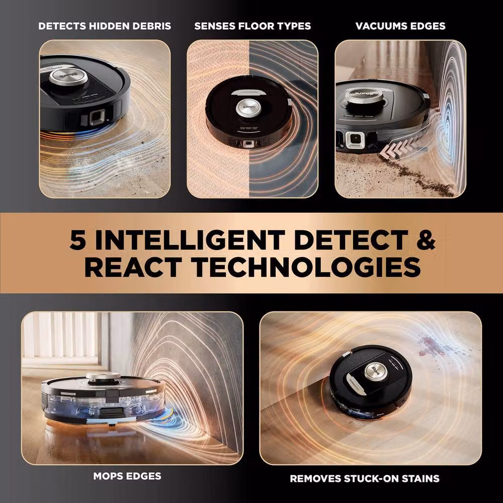 Shark PowerDetect NeverTouch Pro 2 in 1 Robot Vacuum and Mop RV2800ZEUK in Black – 2