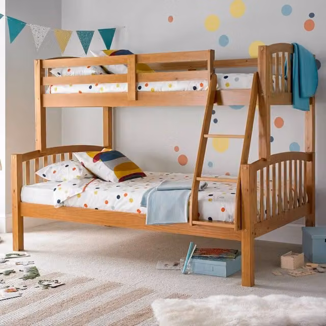 Bedmaster Mya White Triple Sleeper Bunk Bed in Solid Wood
