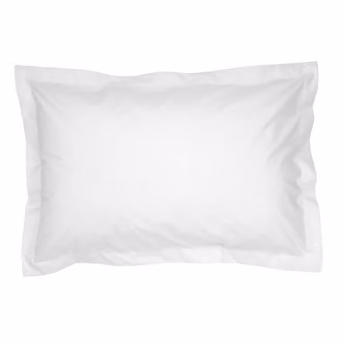 Christy 400TC Luxury Cotton Mako Satin Oxford Pillowcases, 2 Pack, White, W/H: 50 x 75 cm