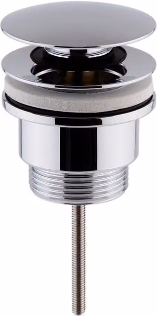 Balterley Universal Round Push Button Basin Waste in Chrome Silver – 1