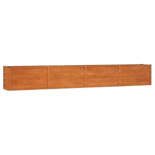 vidaXL Rusty Corten Steel Raised Garden Bed in Brown