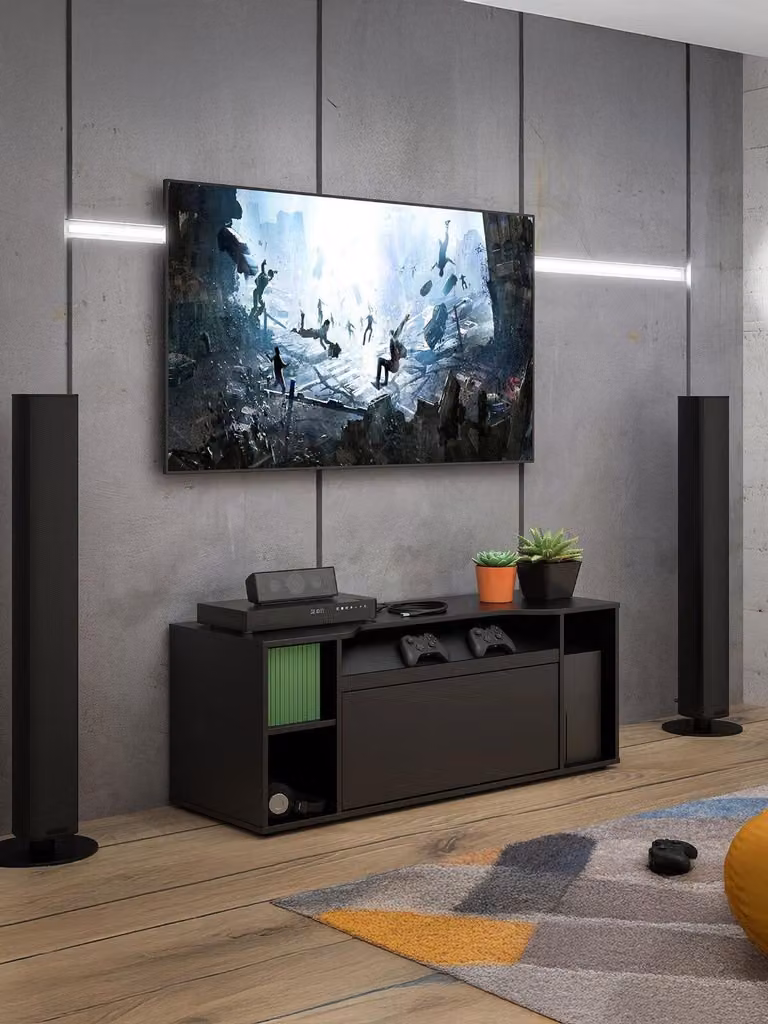 Dylan Wall Mounted Media and Gaming Unit in Black