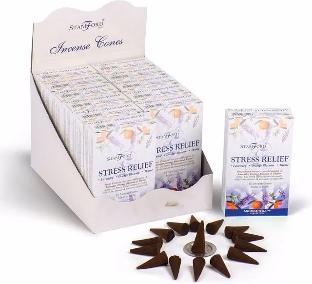 Stamford Stress Relief Floral Incense Cones Set - White