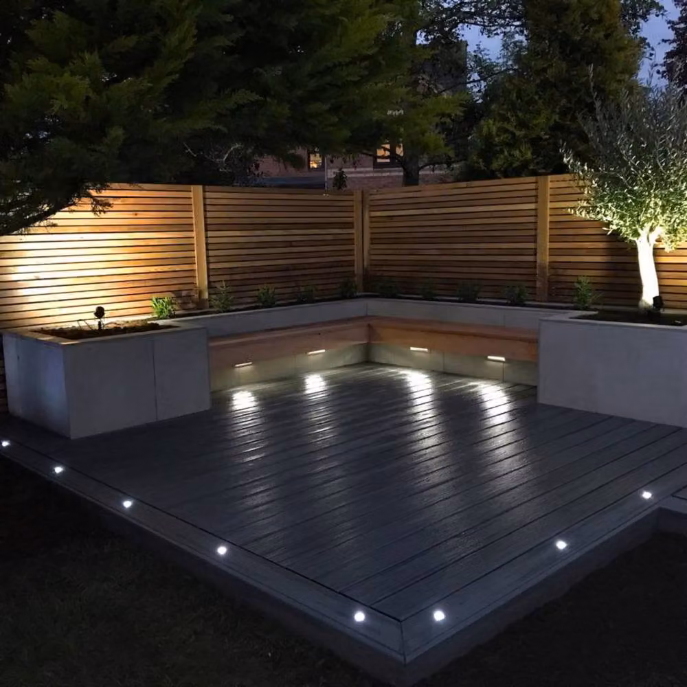 First Choice Lighting Set of 30 Cool White LED Decking Kit, 30mm, IP67, Silver with Dusk Sensor – 2