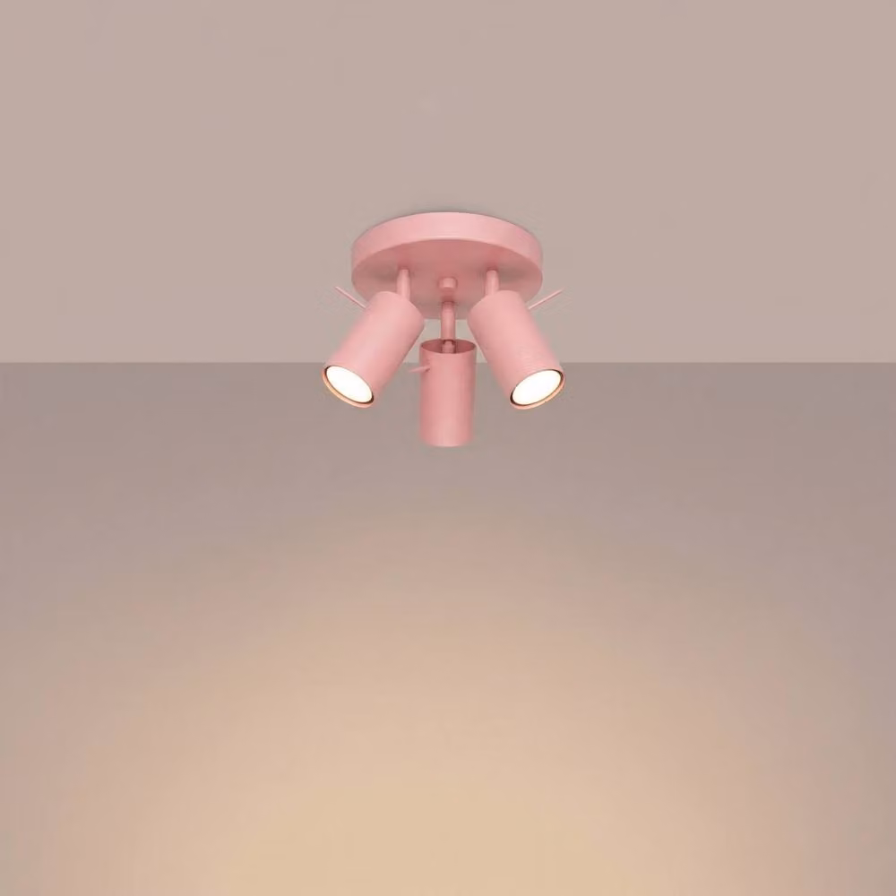 Sollux Lighting Modern Pink Ring Ceiling Lamp with 3 Lights, W/D/H: 14.5 x 25.7 x 25.7 cm – 2
