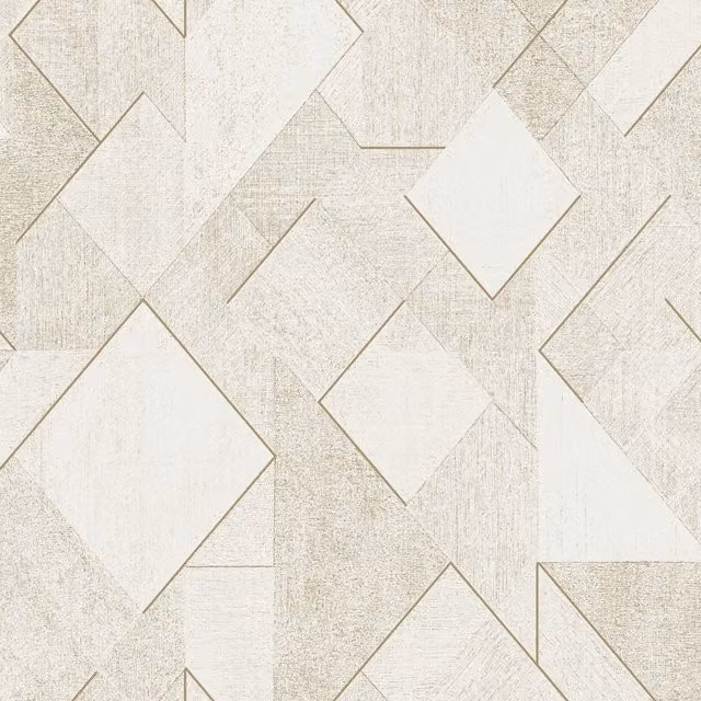 Grandeco Modern Geometric Abstract Wallpaper in Blue, Brown and Beige