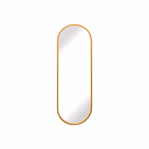 MirrorOutlet Gold Metal Framed Double Arched Wall Mirror, H 160 x W 55 cm – 2