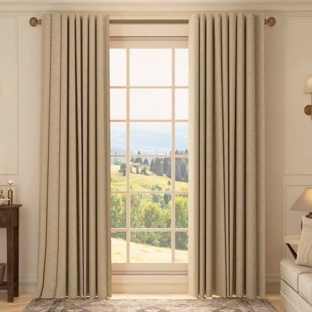 House Llewelyn-Bowen Divina Made To Measure Blackout Chenille Curtains in Cotswold Stone