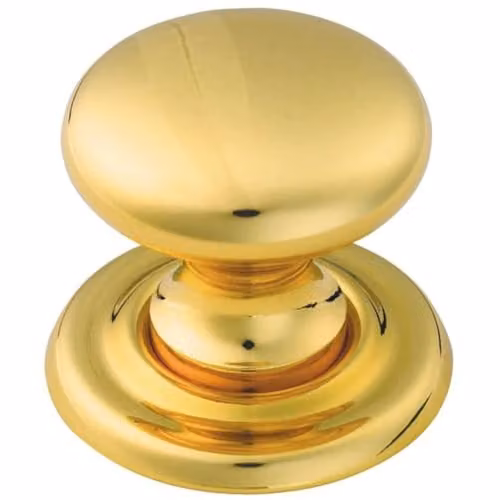 Loops Tiered Mushroom Cupboard Door Knob in Polished Brass, 32mm Diameter – 1