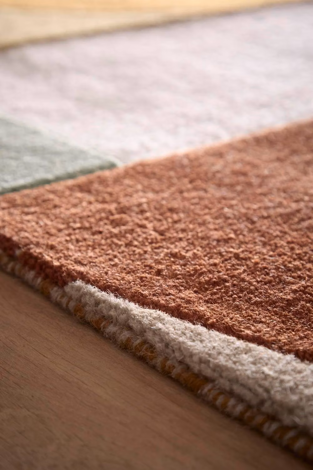 Origins Retro Deco Geometric Art Deco Wool Rug in Green, Brown and Multicolour, W: 160 cm, D: 230 cm – 3
