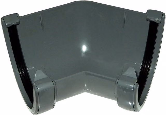 FloPlast Deepflow Hi-Cap Gutter Angle 135 Degree Anthracite Grey