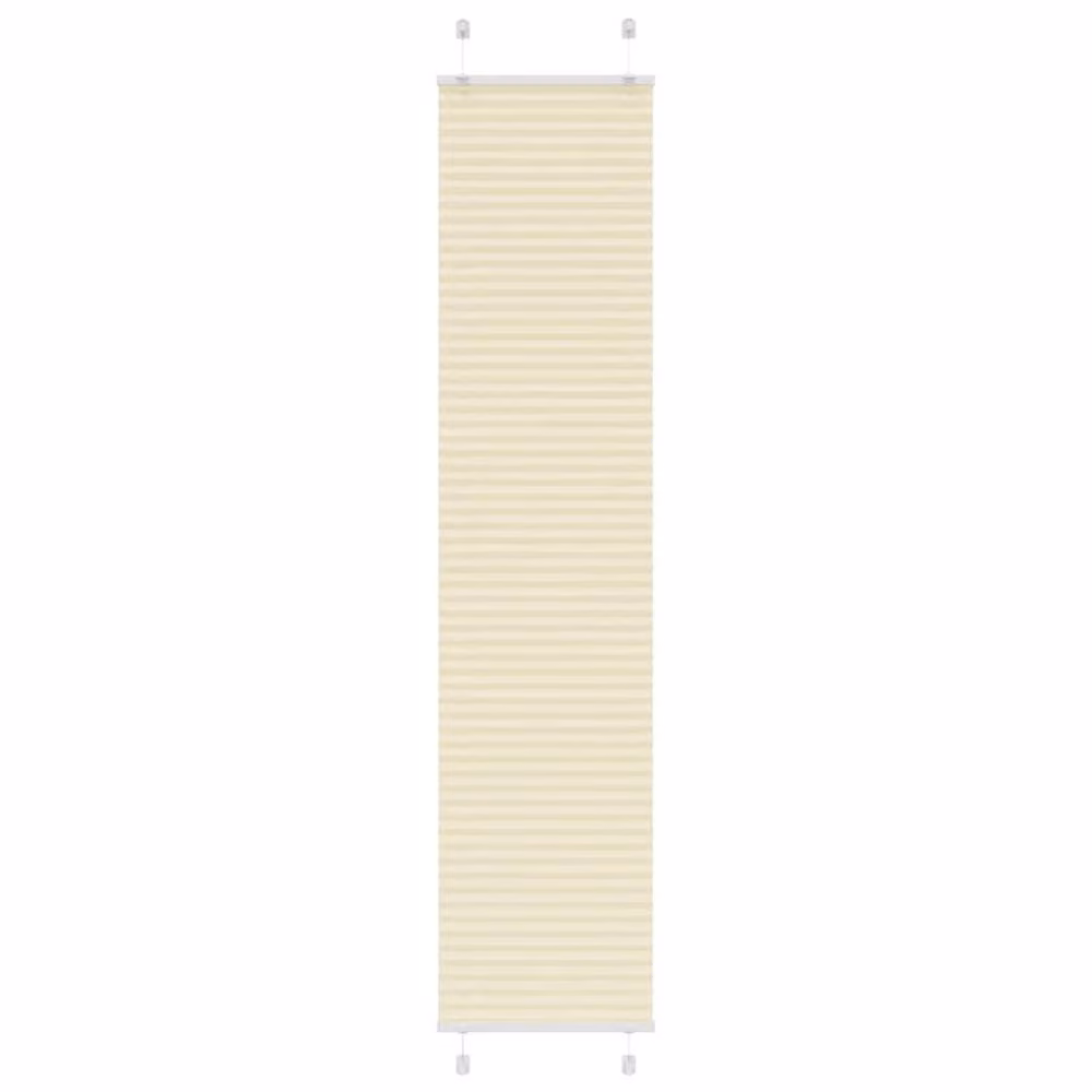 Berkfield Home Single Pleat Corded Blind in Beige Polyester, W: 45 cm, H: 200 cm – 2