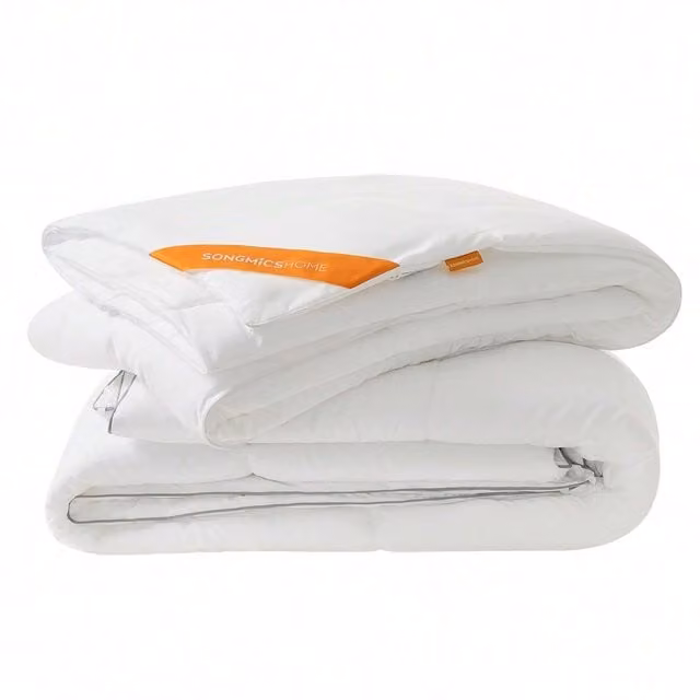 SONGMICS 2-in-1 All-Season Microfibre Duvet Set, White