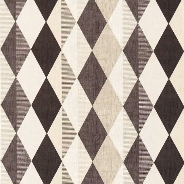 Clarke & Clarke Denver Monochrome Fabric in Beige and Multicolour