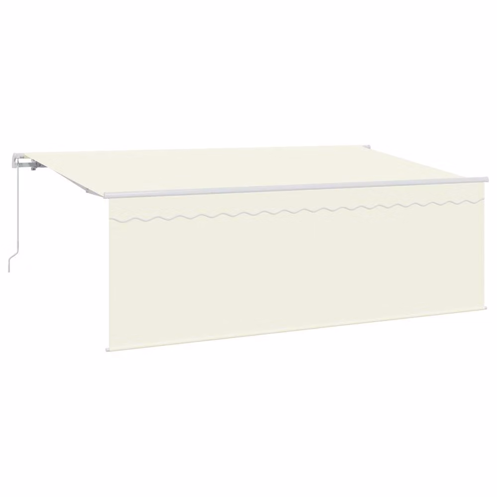 Berkfield Home Wall-Mounted Folding Arm Awning with Blind in Beige, W: 350 cm, D: 200 cm, H: 120 cm – 2