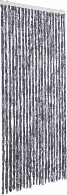 Berkfield Home Silver Chenille Insect Curtain, W: 90 cm, H: 220 cm