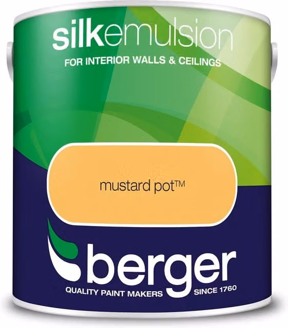 Berger Silk Emulsion Mustard Pot Yellow 2.5 l – 1