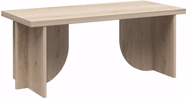 Novogratz Minimalist Rectangular Coffee Table in Beige