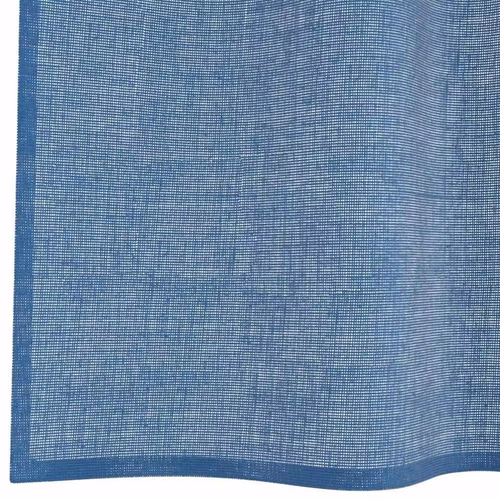 Berkfield Home Royal Blue Voile Fabric Panel Curtains with Tabs, 2 Pack, W: 140 cm, H: 260 cm – 5