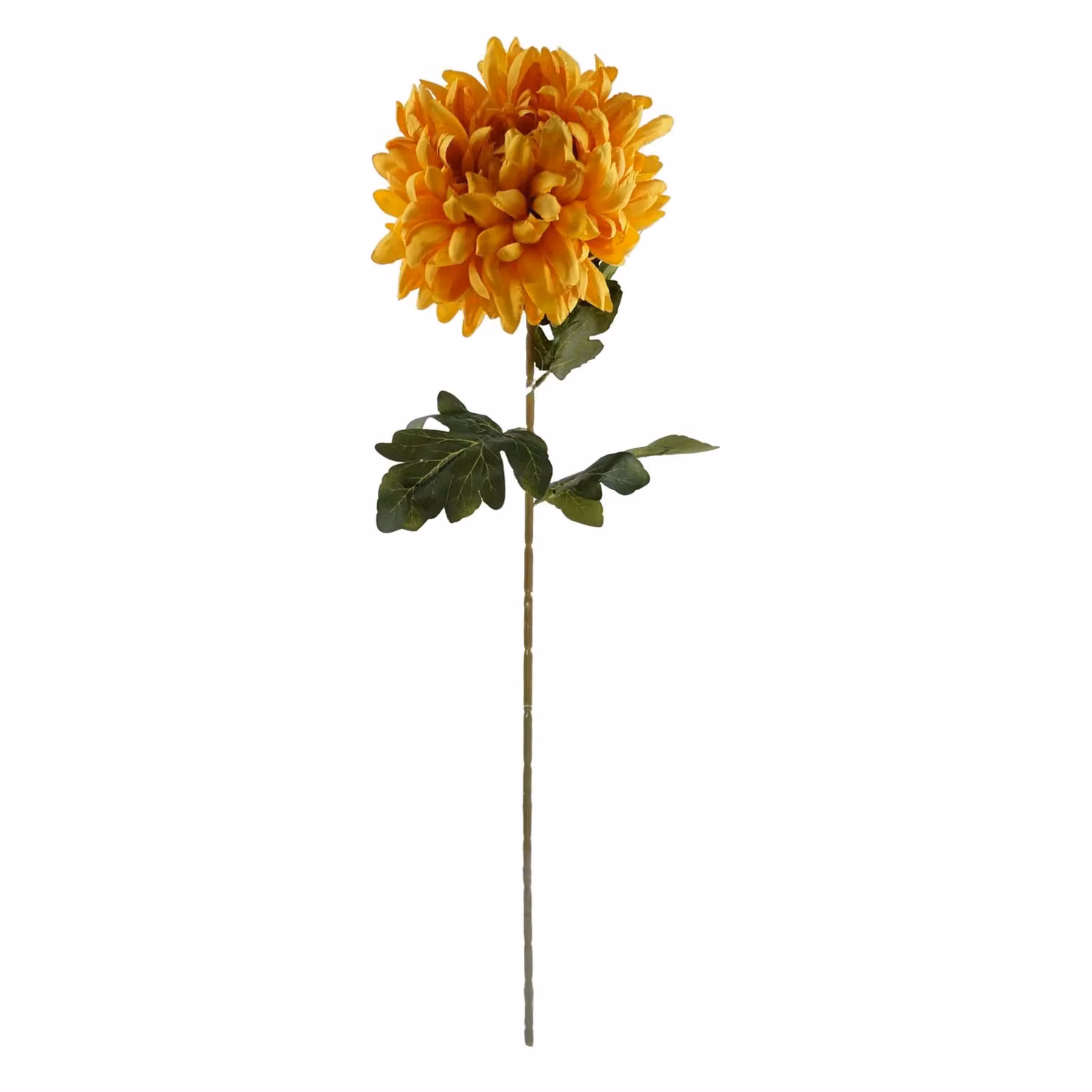 Leaf Extra Large Reflex Chrysanthemum Artificial Flower in Gold, Yellow and Orange, Height: 75 cm – 2
