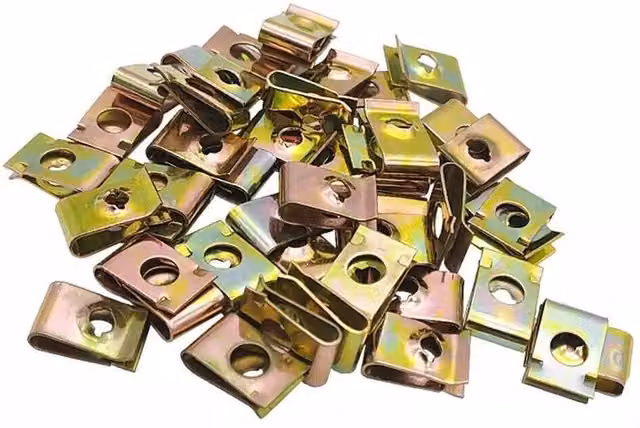 Kelvenix 110 Piece Zinc Plated U Nuts and U Clips Kit in Gold – 1