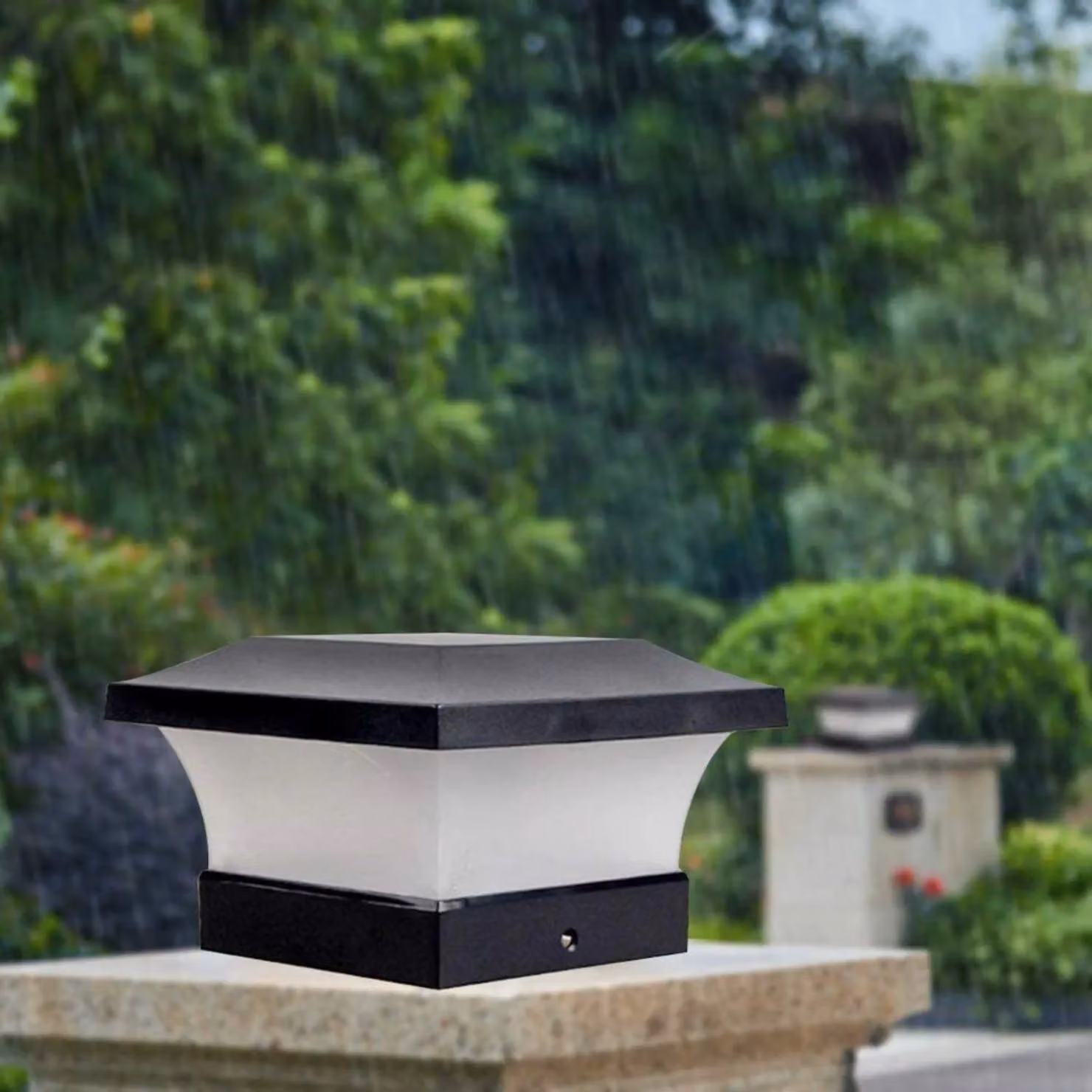 Marco Paul 4 Pack of Black Solar Powered LED Post Cap Lights – 5