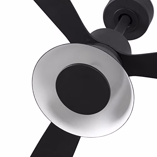 Netlighting Amelia Large Cone LED Black Ceiling Fan with Remote Control and Dimmable Light – 3