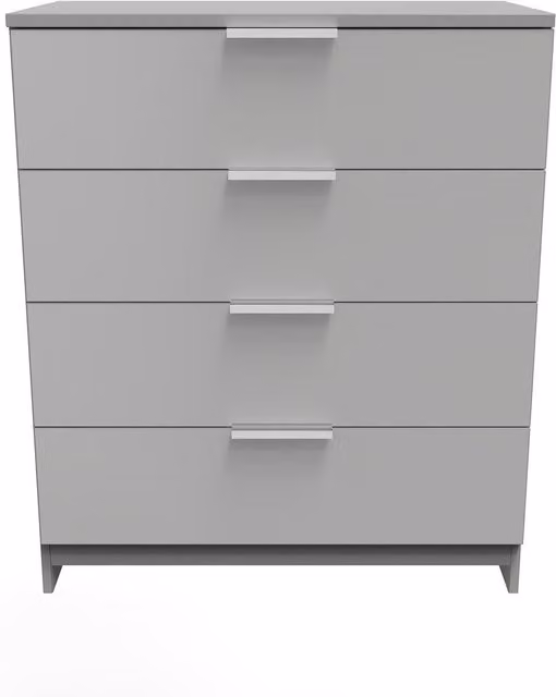 2 U Dover 4 Drawer Chest in Dark Grey Matt Finish