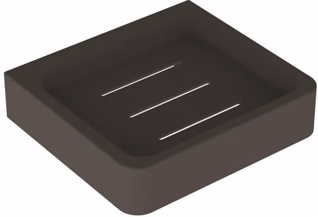 Luxury Living Nero Black Stainless Steel Freestanding Bathroom Soap Holder Dish