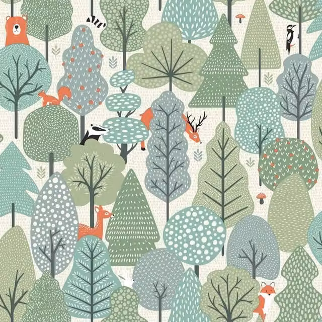 Muriva My Kingdom Wild Wood Textured Non-Woven Wallpaper in Green