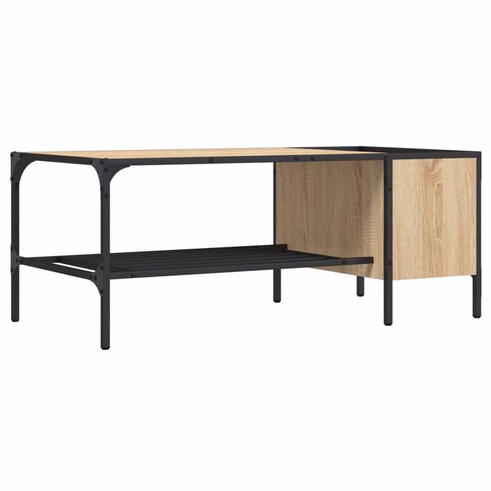 Berkfield Home Sonoma Oak Coffee Table with Rack, Brown, W: 100 cm, D: 51 cm, H: 40 cm – 3